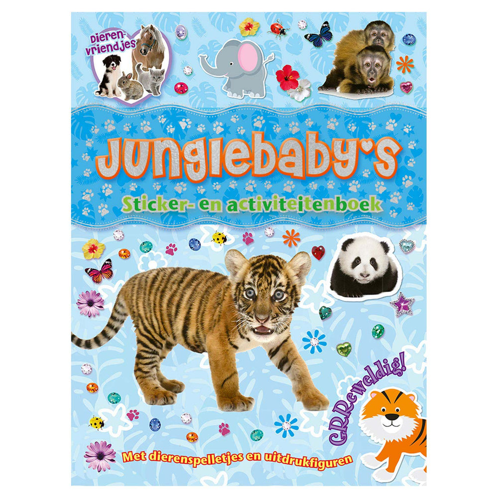 Rebo uitgevers dierenvriendjes - junglebaby's sticker- en activiteitenboek