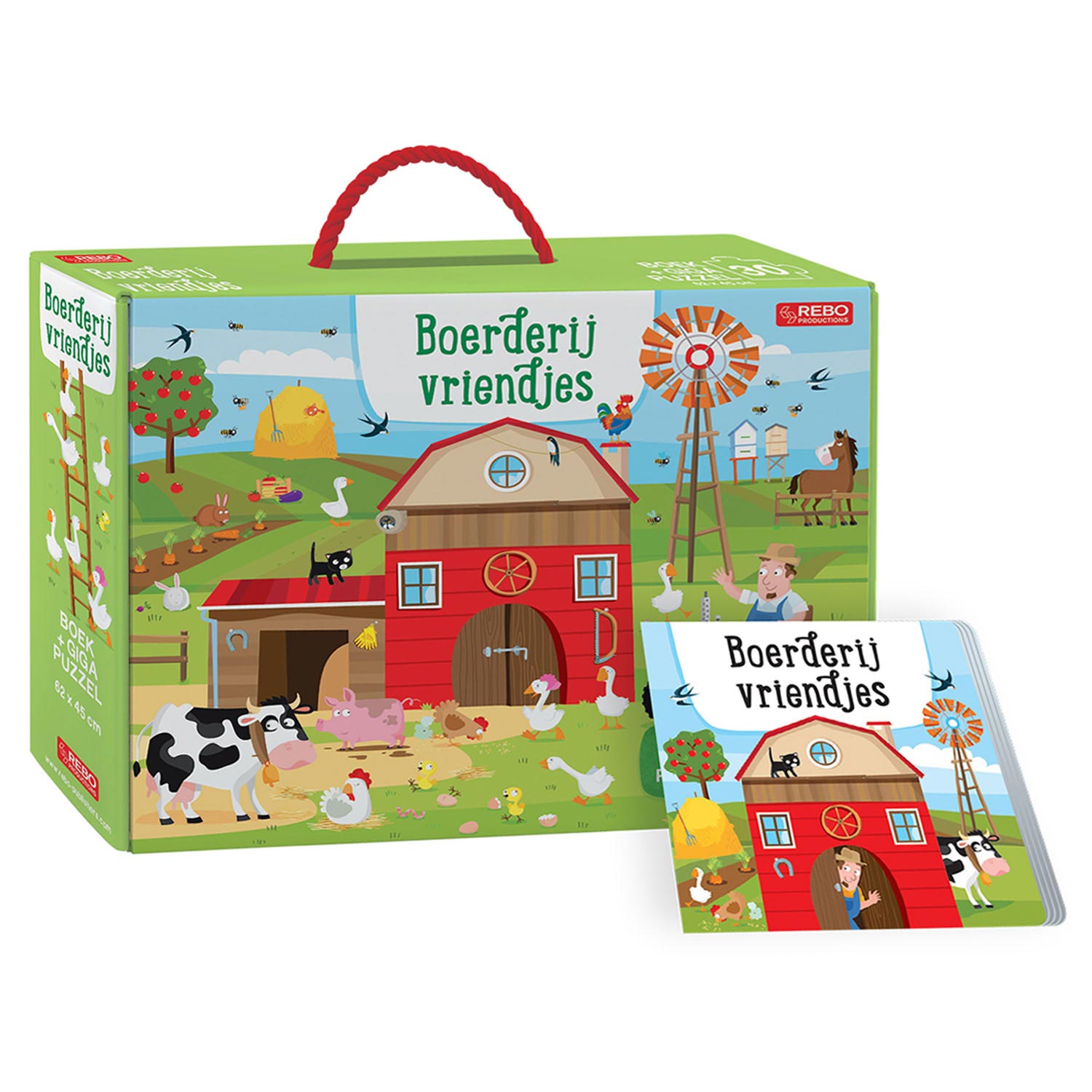 Rebo uitgevers boek en puzzel - boerderijvriendjes