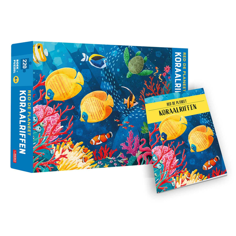 Rebo uitgevers boek en puzzel - koraalriffen