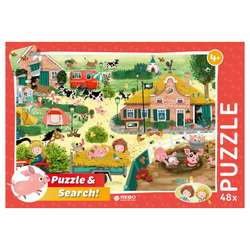 Rebo uitgevers puzzel cas cato boerderij, 48st.
