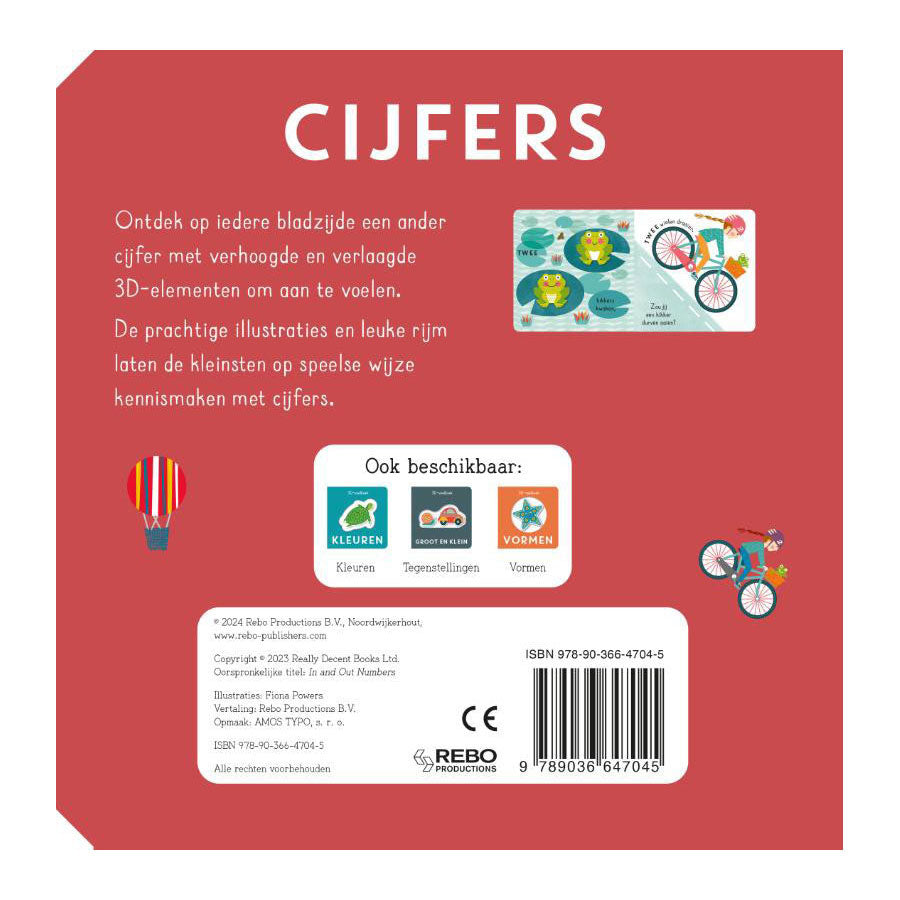Rebo uitgevers 3d-voelboek - cijfers