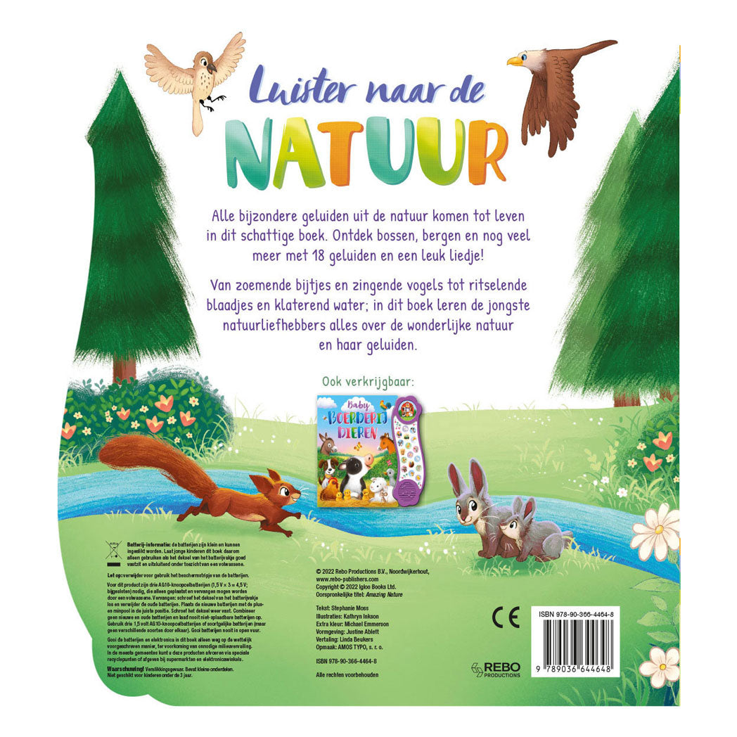Rebo uitgeverij geluidenboek luister naar de natuur