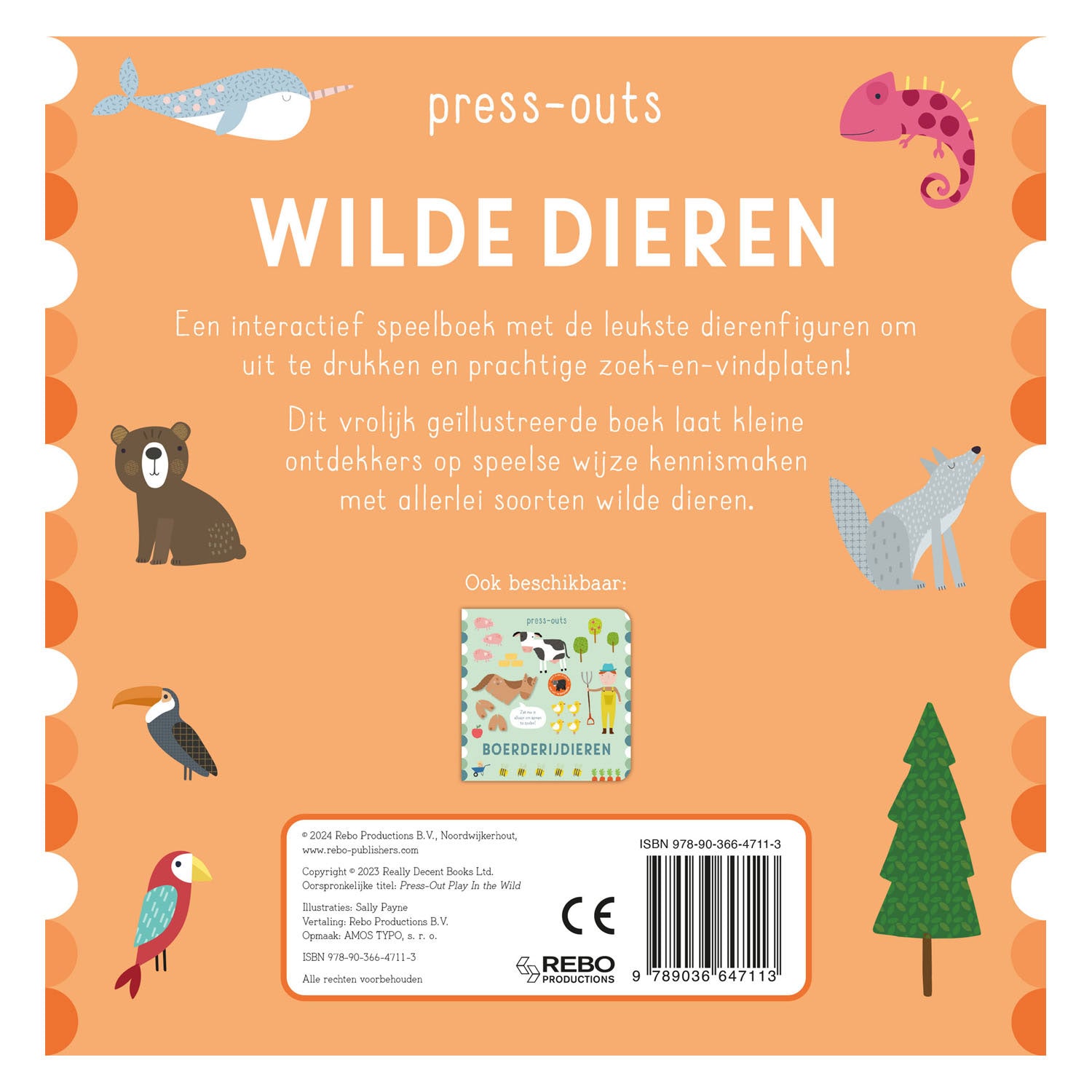 Rebo publishers kartonboek press-outs - wilde dieren