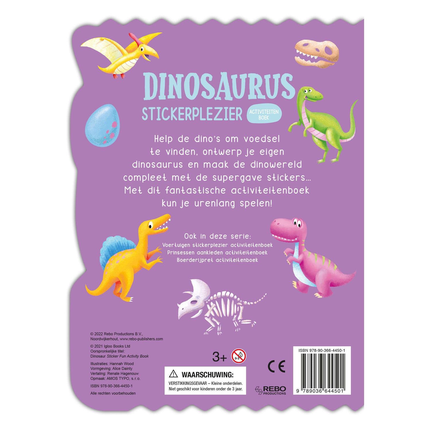 Rebo uitgevers dinosaurus stickerplezier stickerboek
