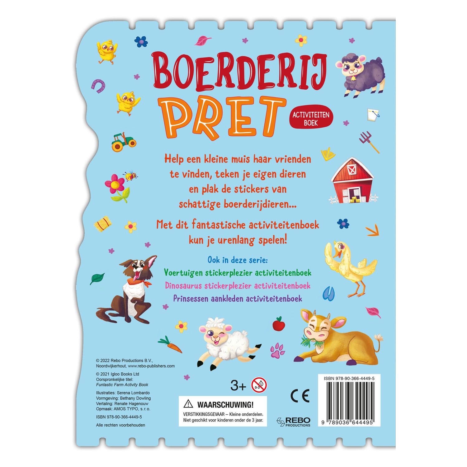 Rebo uitgeverij boerderijpret stickerplezier stickerboek