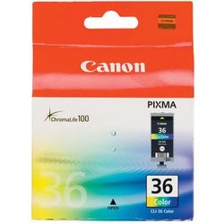 Inktcartridge canon cli-36 cyaan magenta geel