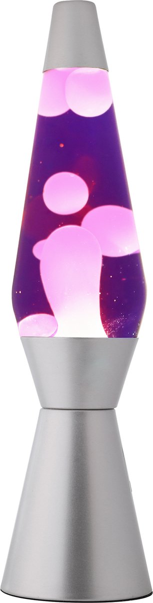 Lava Lamp Silver Purple, 40cm