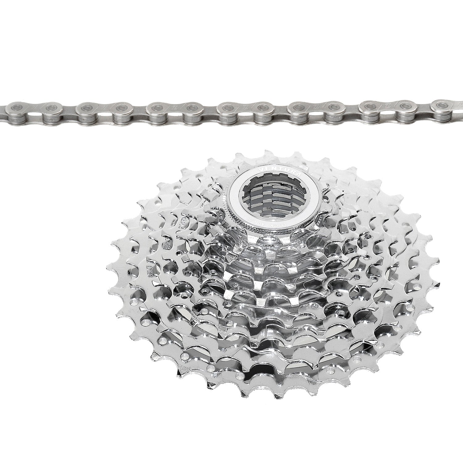 Powerset cassette + ketting 9S 11-32T zilver