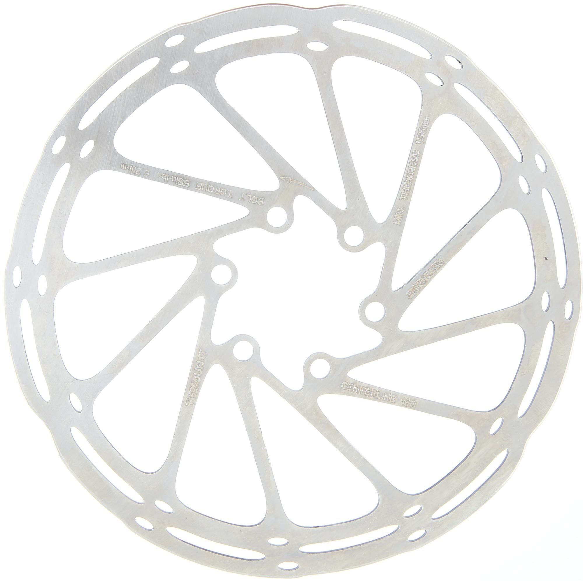 Sram remschijf centerline rotor ceterline stain.steel,rounded,160mm