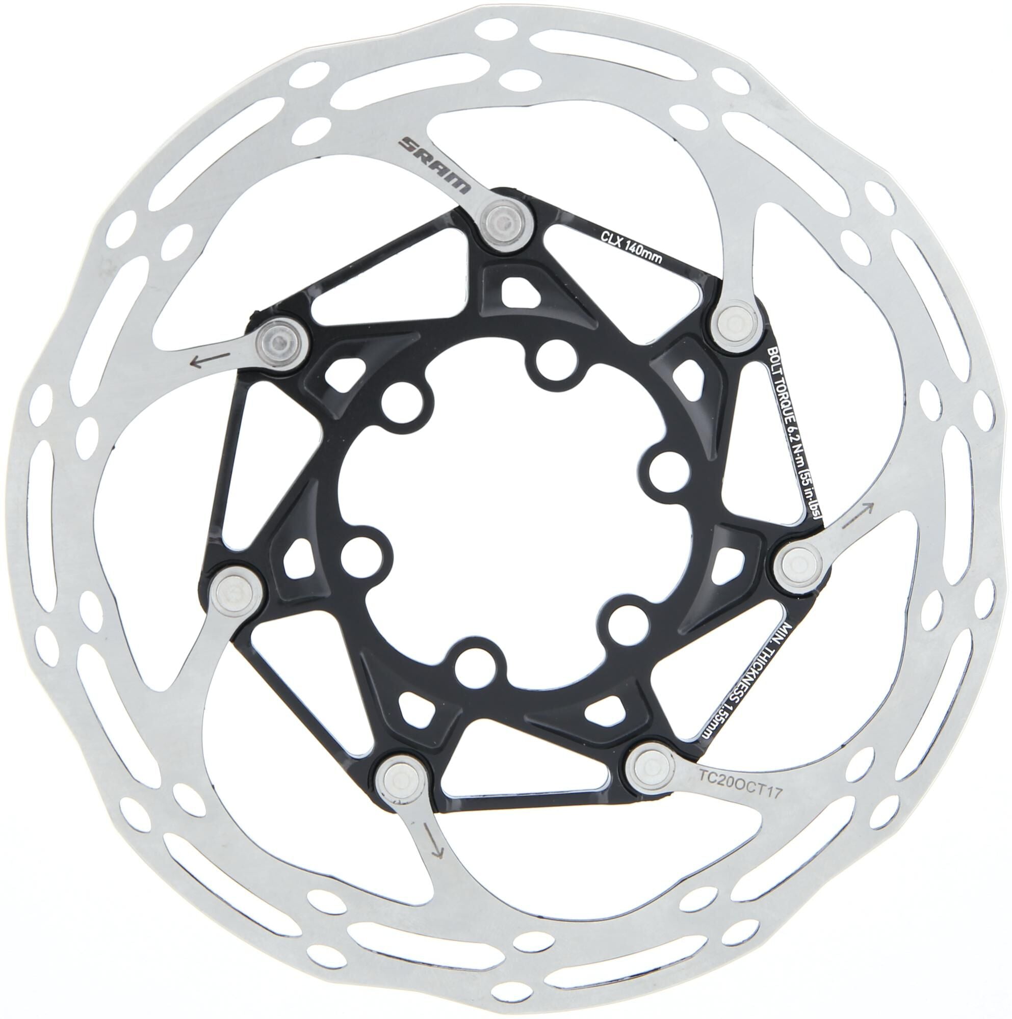Sram remschijf centerline x rotor centerline x 6h.stain.steel,alu spider