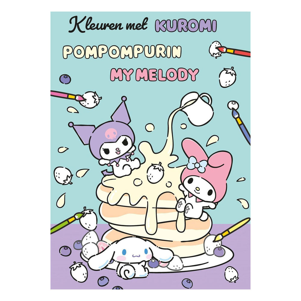 Gottmer uitgevers groep kleuren met kuromi, pompompurin, my melody
