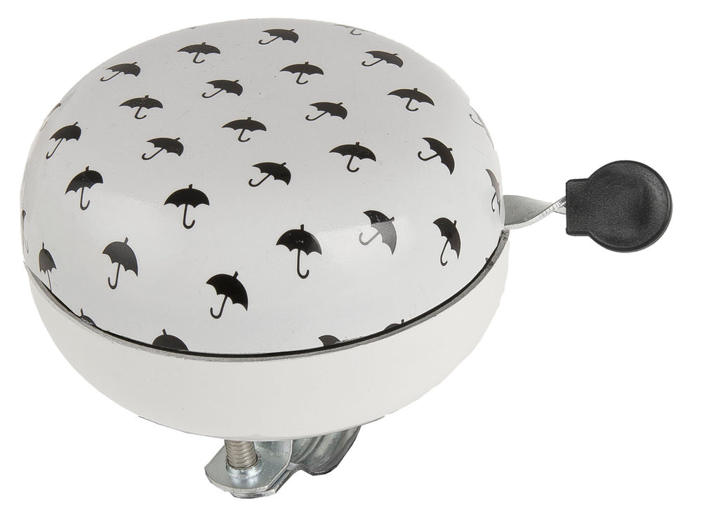 Sonnette de vélo Ding-Dong M-Wave ø80mm - parapluie blanc