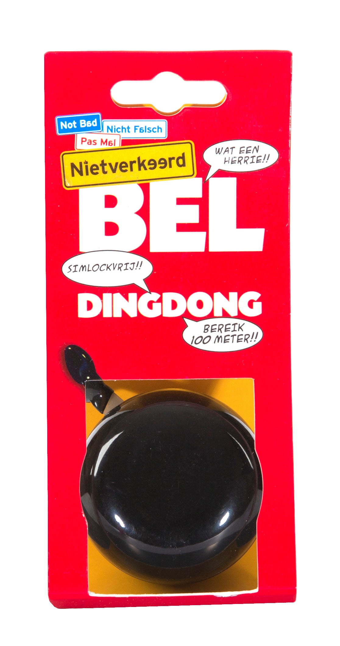 Sonnette de vélo Ding-Dong NietBad ø60mm - noir
