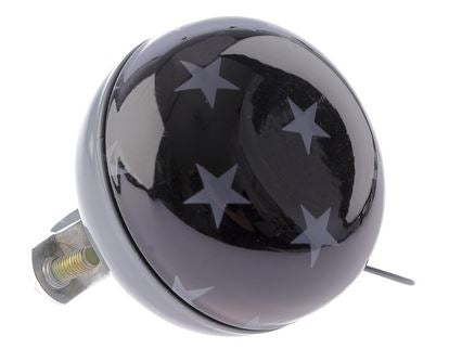 Sonnette de vélo Ding-Dong NietBad Stars ø60mm - rayures noires et blanches