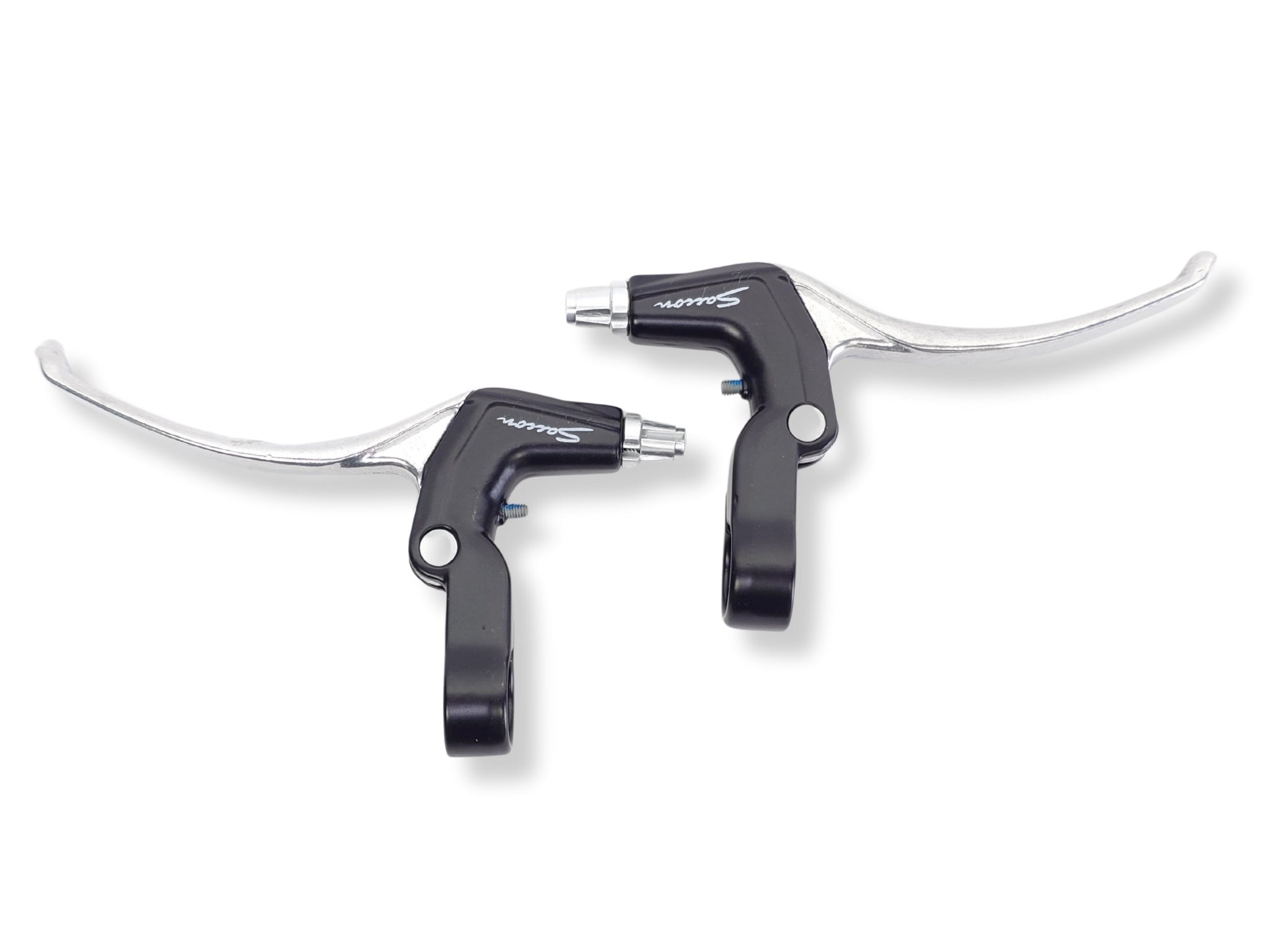 remgrepenset 4-vinger V-brake zilver zwart 2-delig