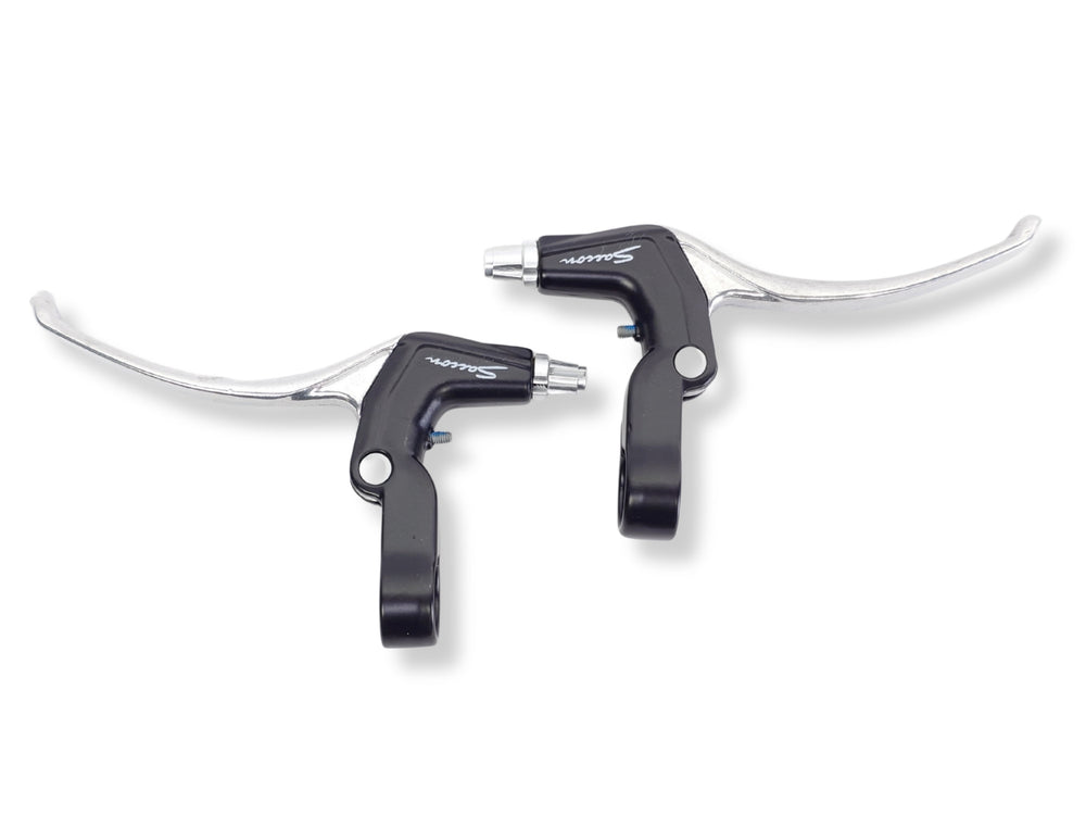 remgrepenset 4-vinger V-brake zilver zwart 2-delig