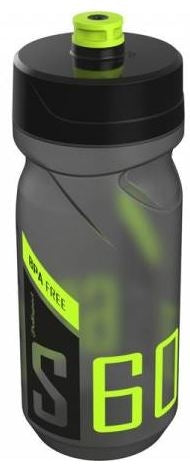 Polisport bidon met schroefdop s600 - 600 ml - transparant zwart zwart lime groen