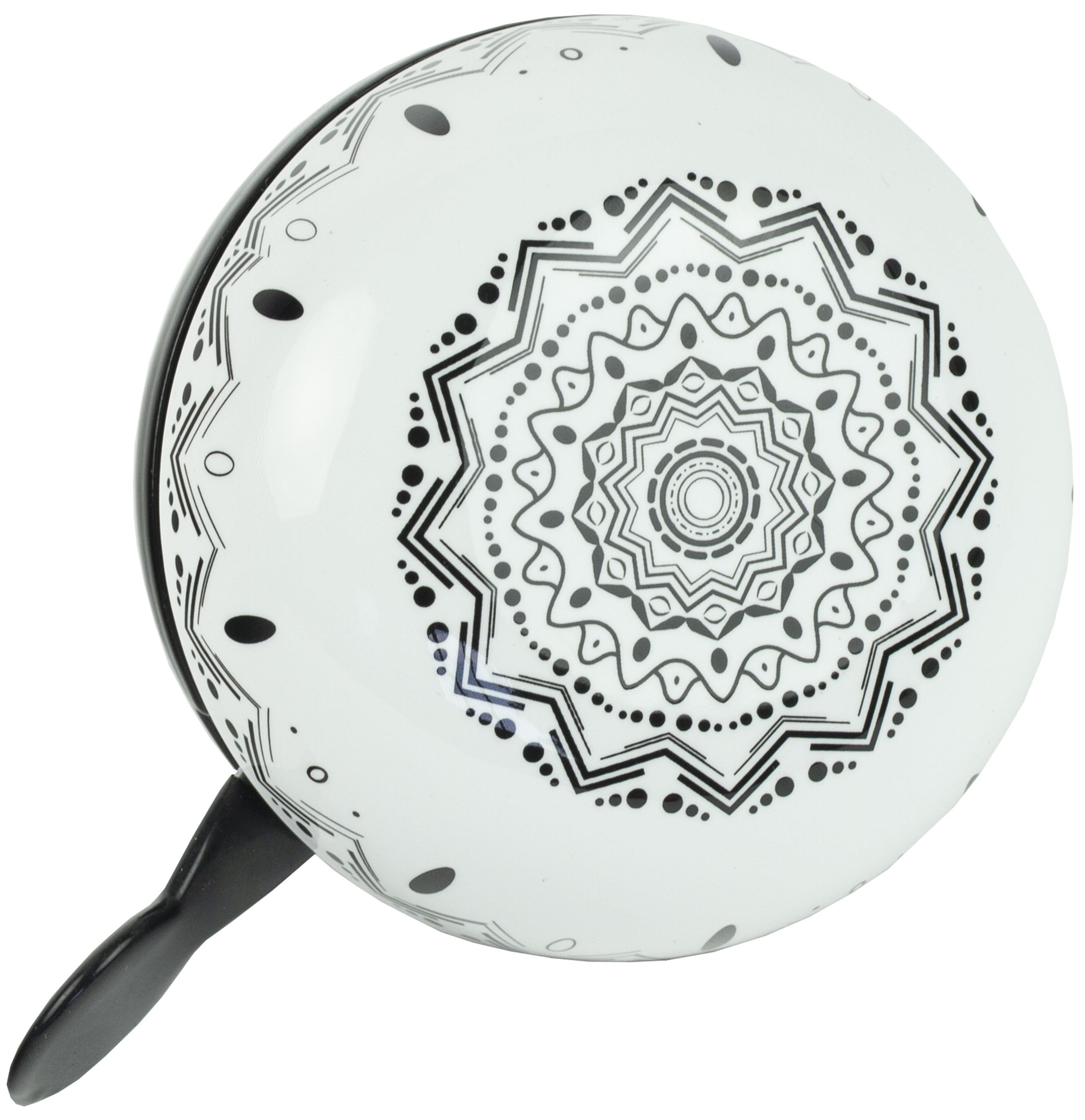 Widek ding dong bel groot mandala zebra zwart op kaart