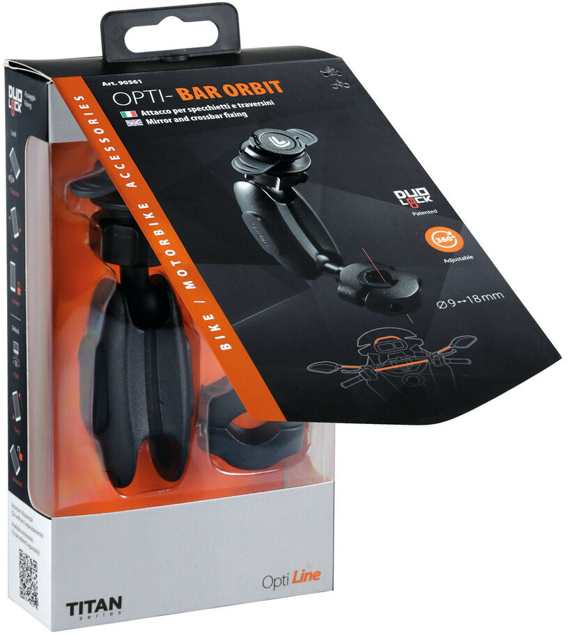 Lampa Opti-Bar Orbit spiegel en dwarsstang bevestiging (Ø 9 tm 18 mm)