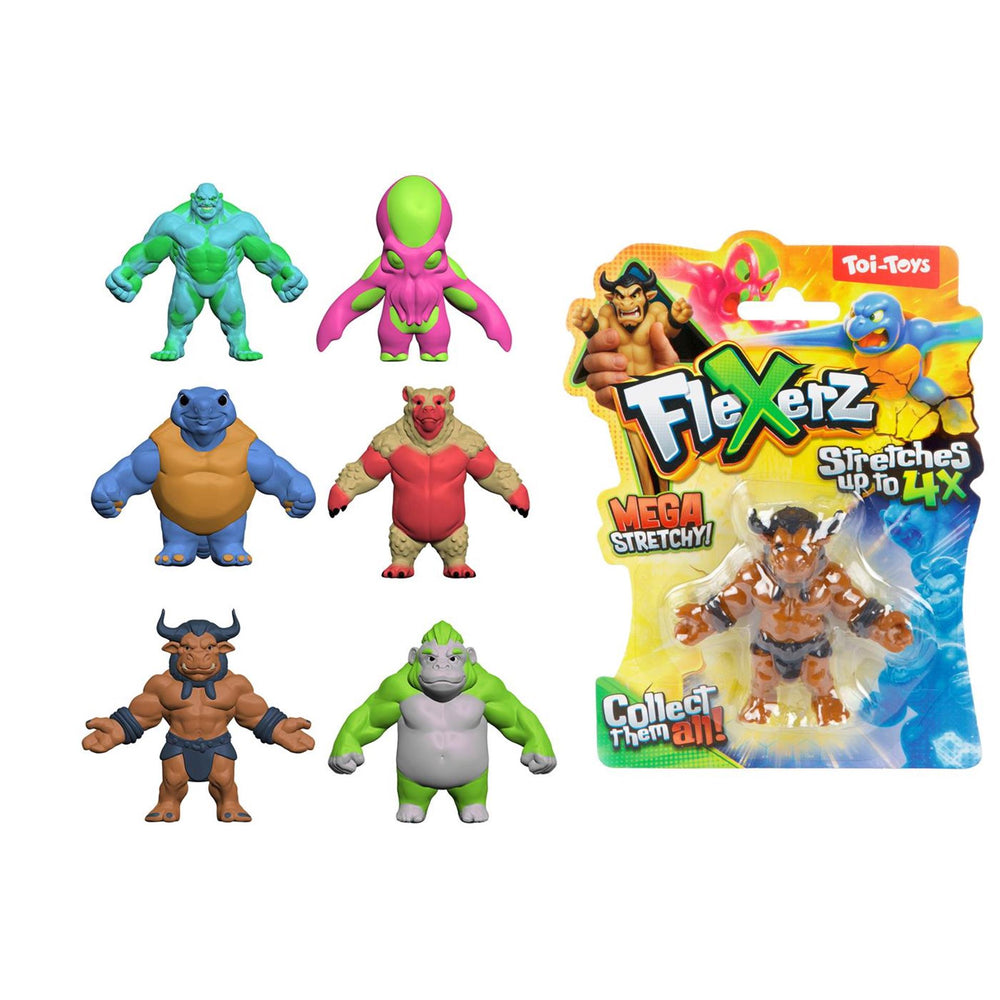 Toi-toys fun anti stressfiguur -flexerz-3st 6cm rekbaar 2ass