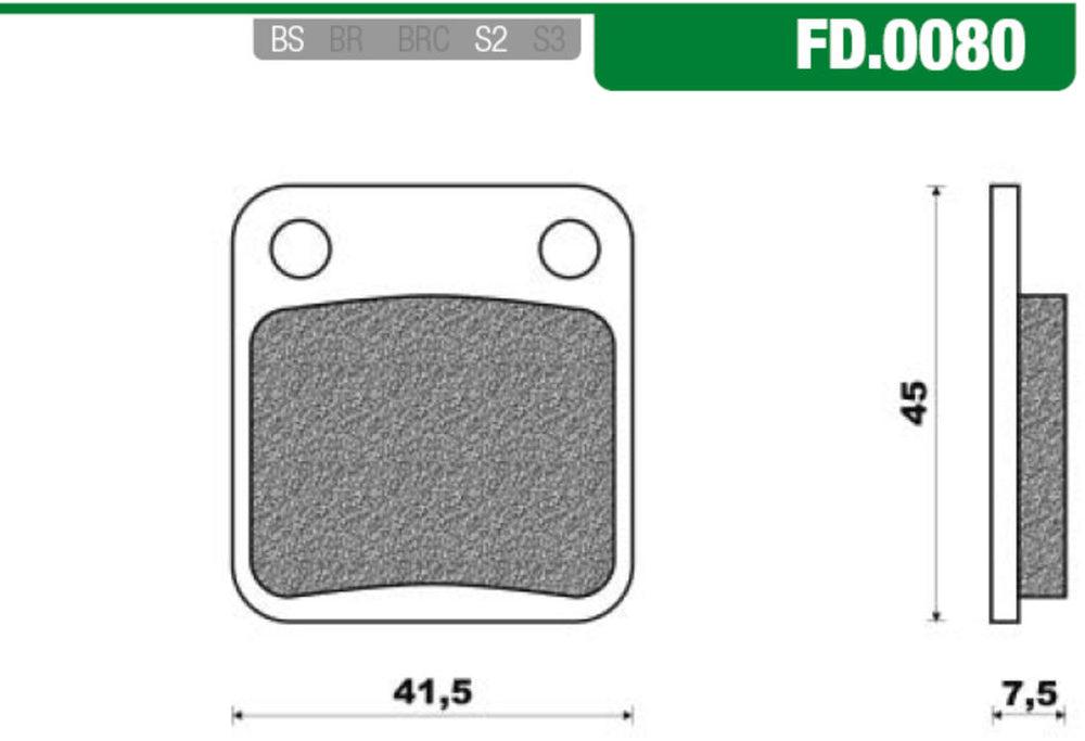 JEU DE PLAQUETTES DE FREIN NEUF FREN FD0080