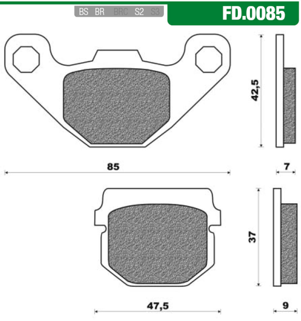 JEU DE PLAQUETTES DE FREIN NEUF FREN FD0085