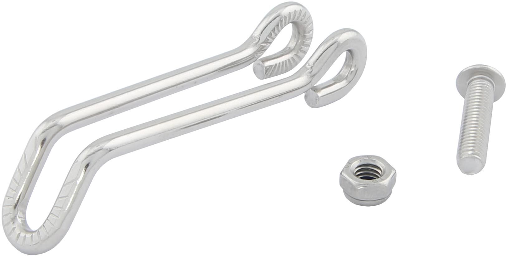 Busch muller bumm koplamphaak zilver RVS lang 60 18mm