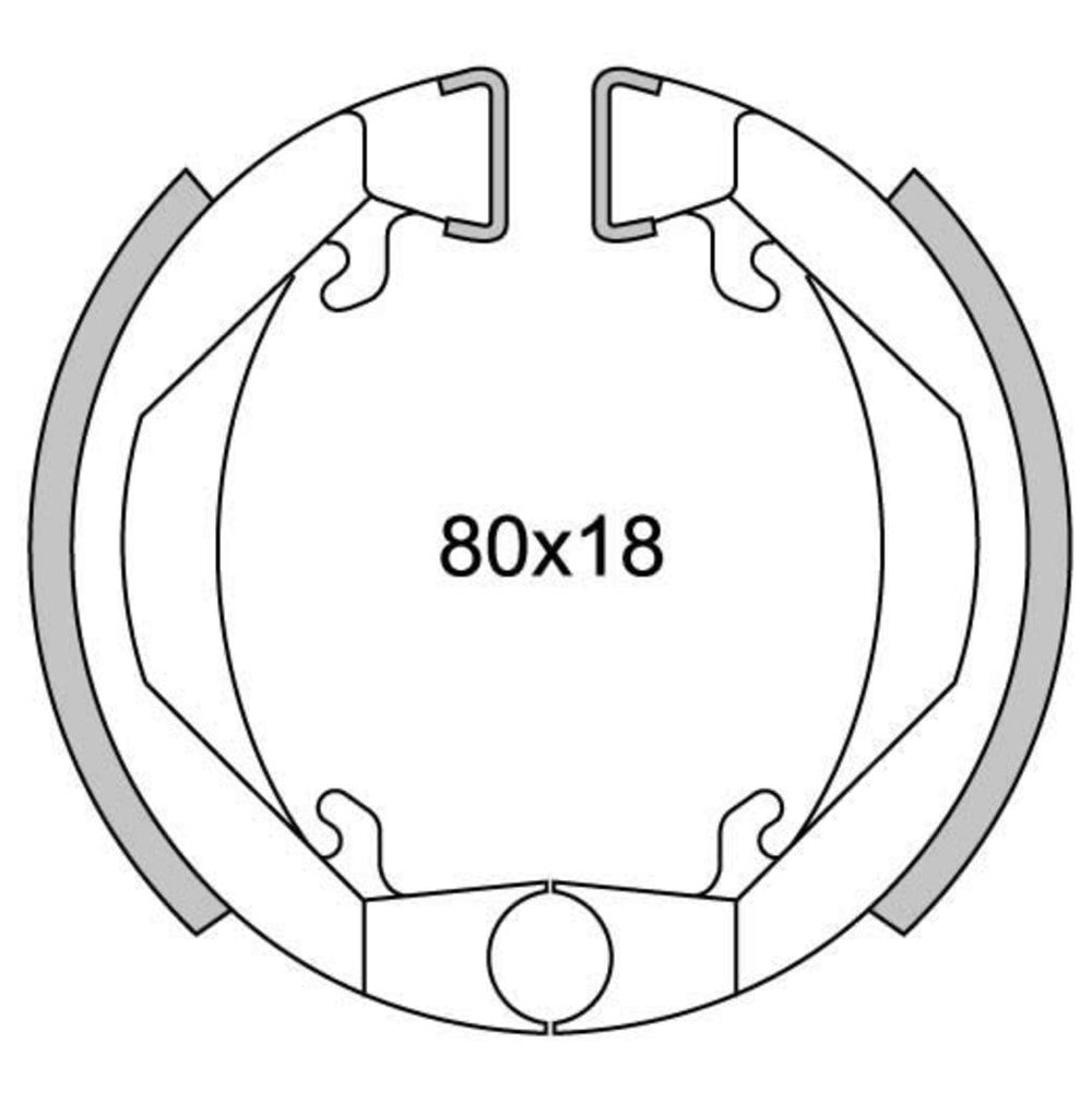 Jeu de segments de frein Newfren GF1143 Puch Maxi - Honda Camino ø80mm
