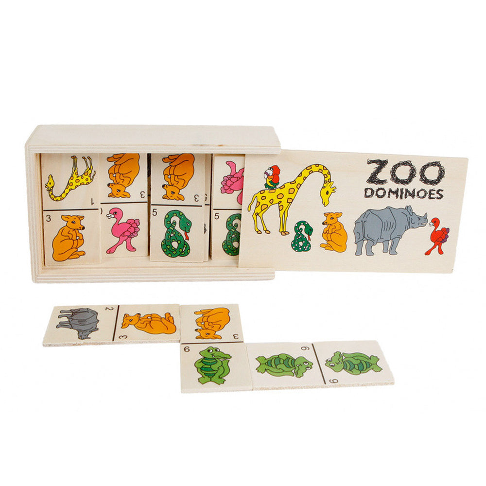 Houten domino dieren, 28dlg.