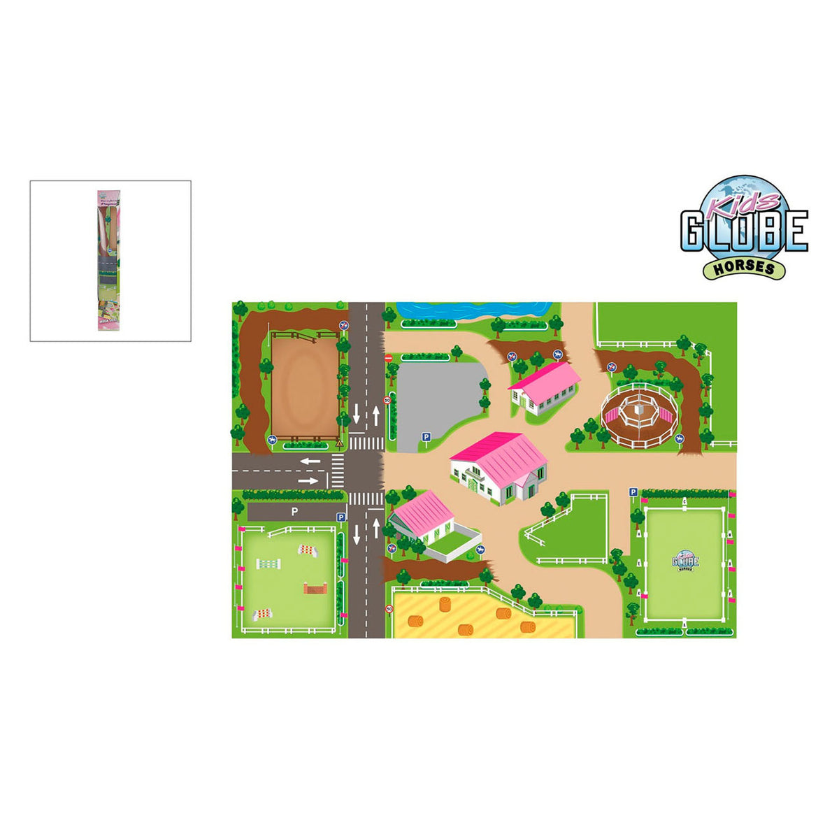Kids Globe Playmat Horses Riding School XXL
