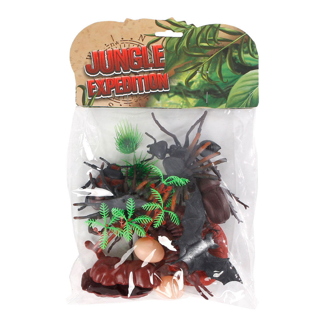 Jungle expeditie insecten en reptielen set, 17dlg.