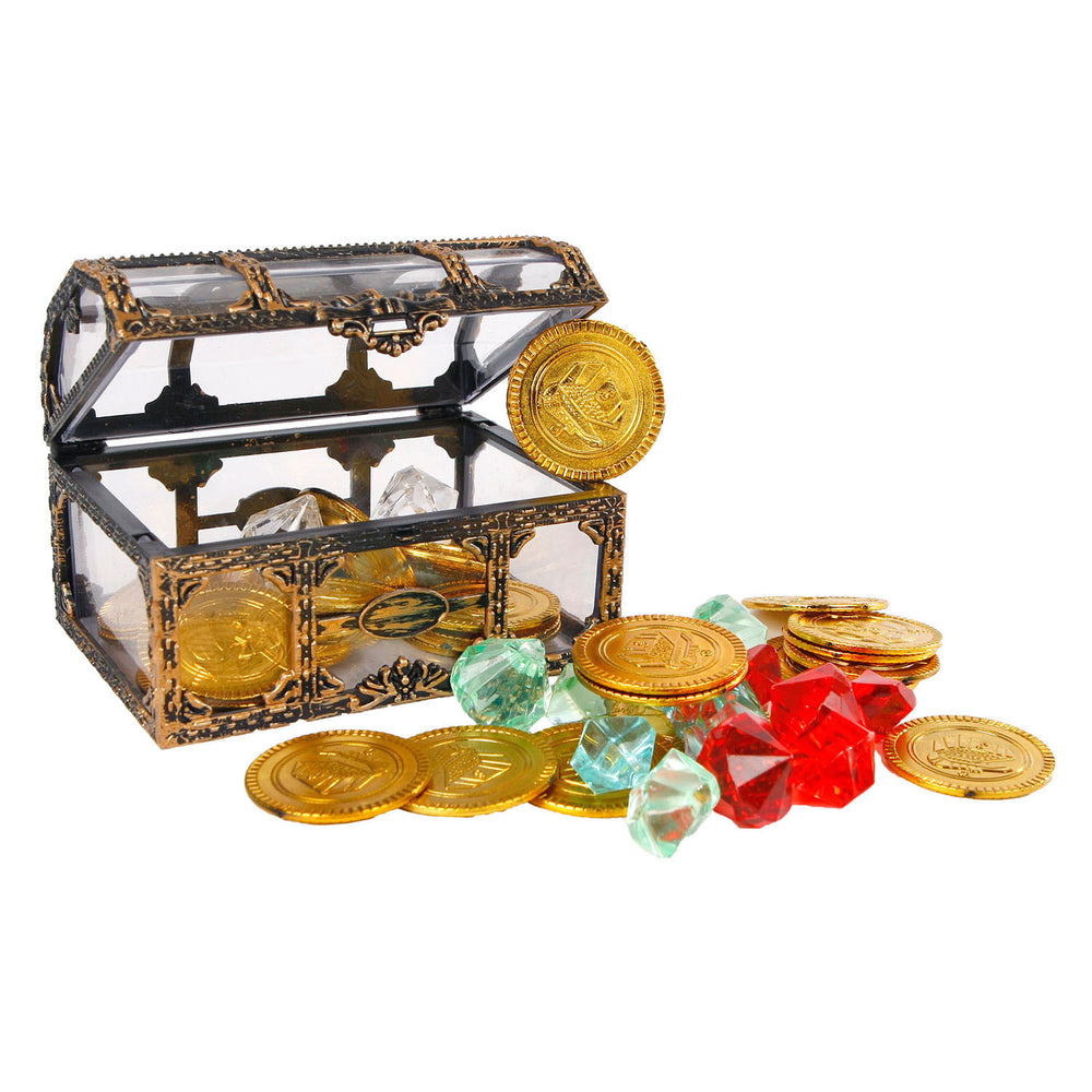 Bestemming diepe schatkist met munten en diamanten, 61dlg.