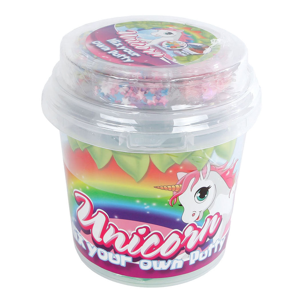 Mix je eigen eenhoorn stopverf met glitter en kralen, 700gram