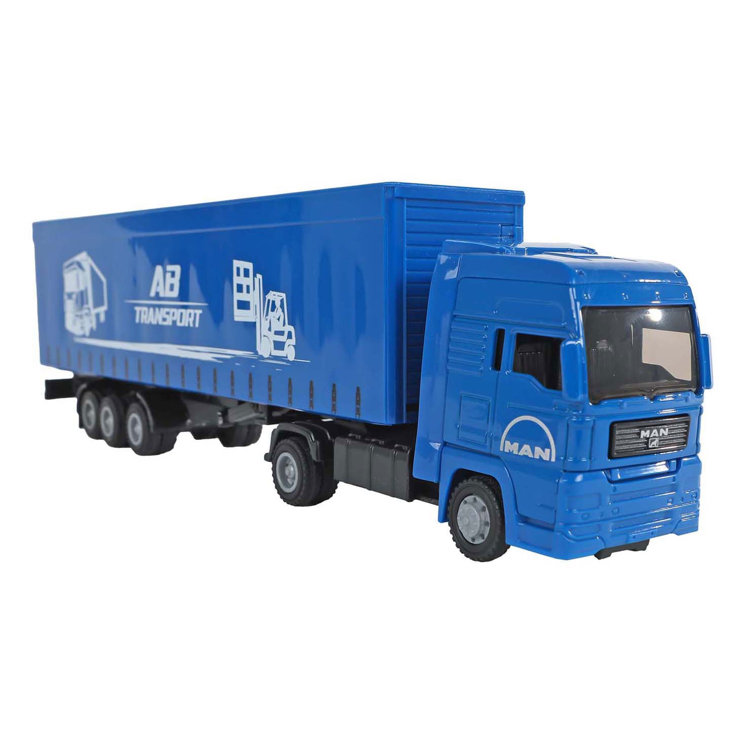 Kinder globe man vrachtwagen met oplegger 30cm