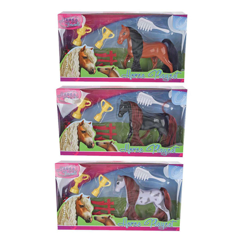 Paardenvrienden speelfiguur paard met bekers