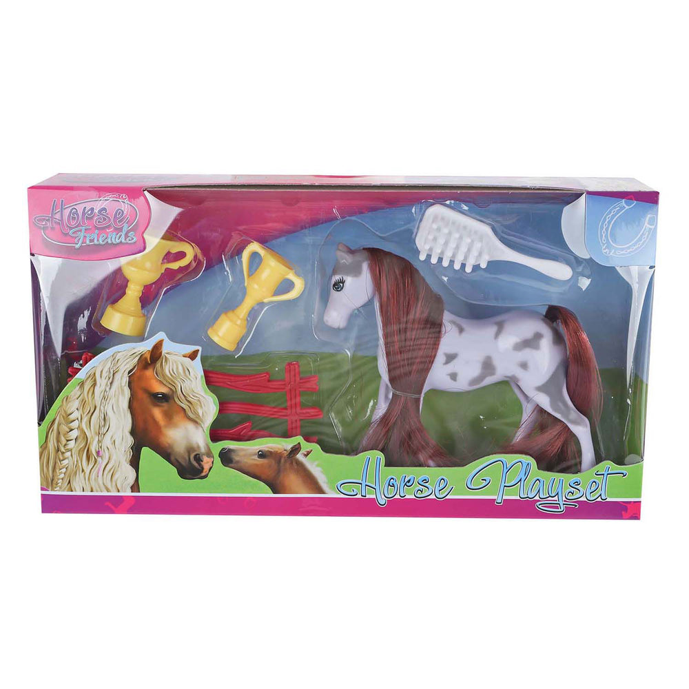 Paardenvrienden speelfiguur paard met bekers