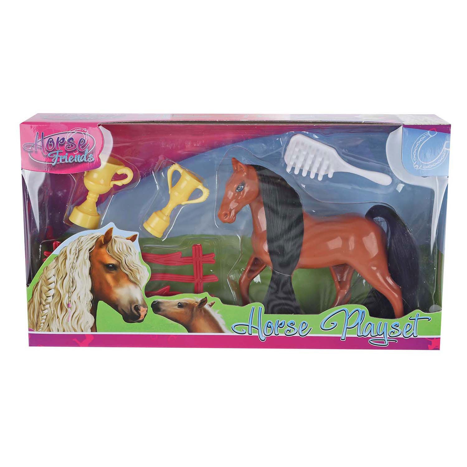 Paardenvrienden speelfiguur paard met bekers