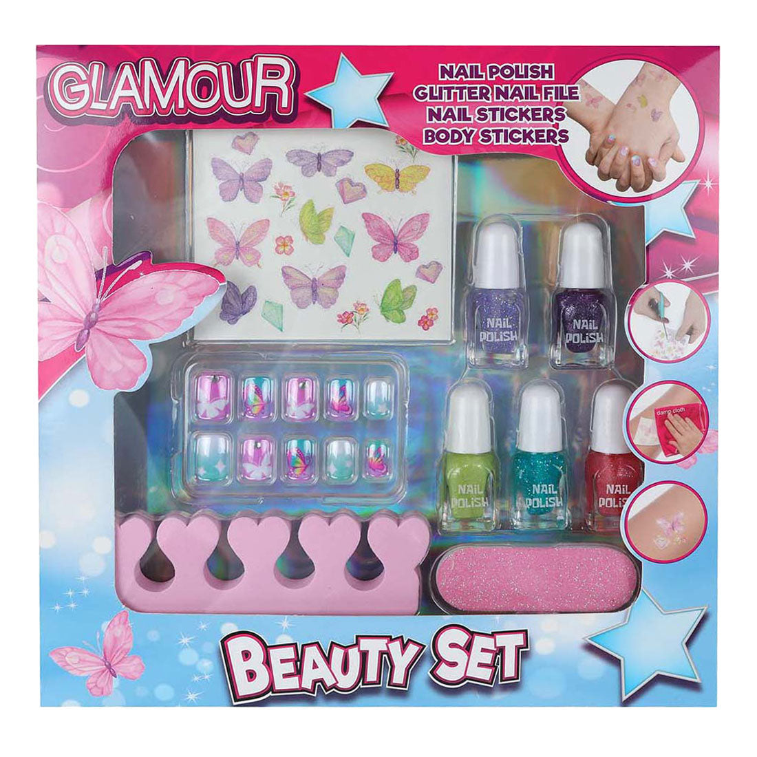 Ty glamour beau nagellakset met nagelstickers