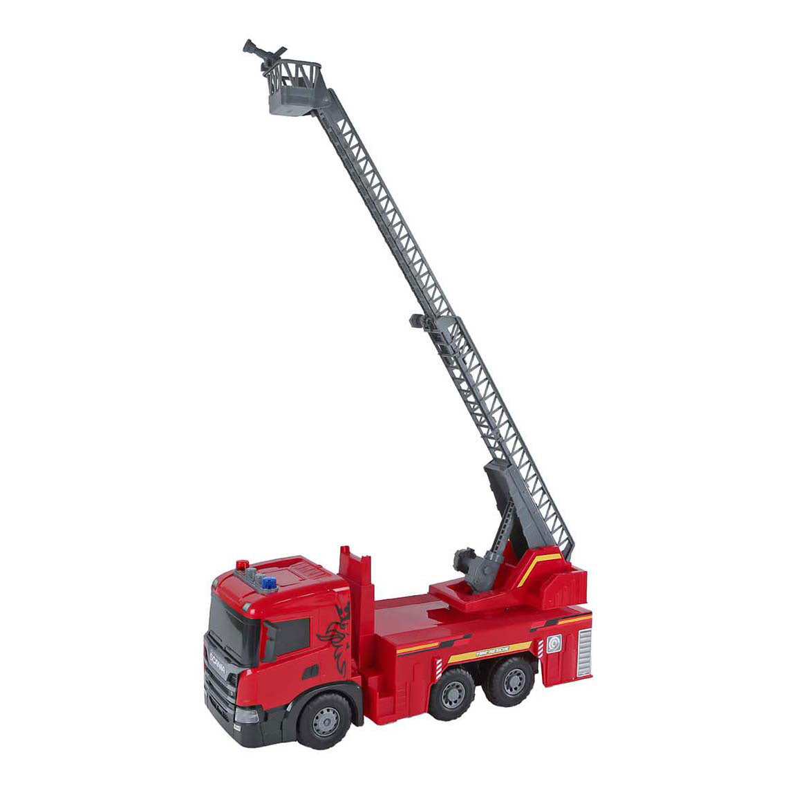 2-play scania vrachtwagen brandweerwagen frictie met licht en geluid