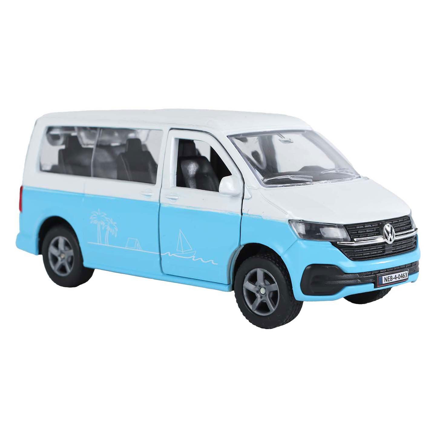 Kinderwereldbol vw transporter die cast pb 3ass 13,5cm