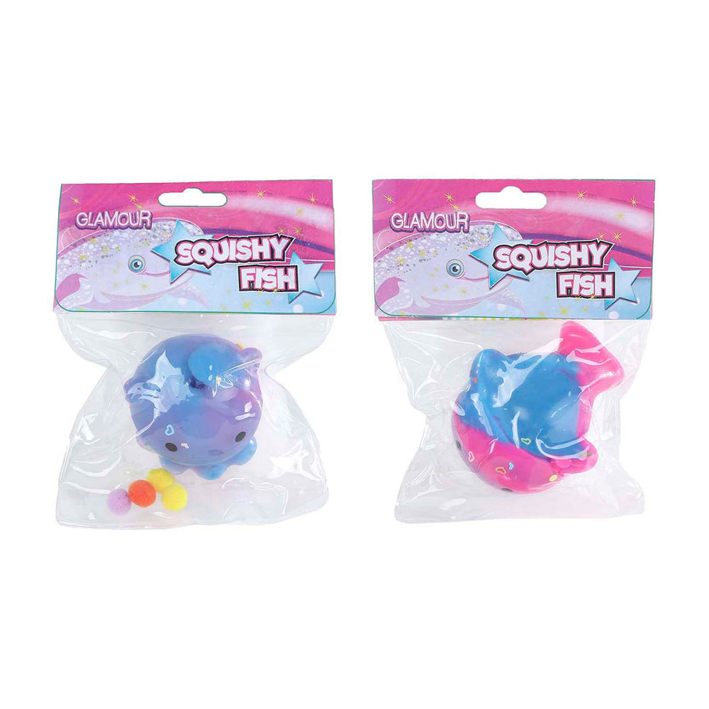 Glamour squishy walvisje met glitters