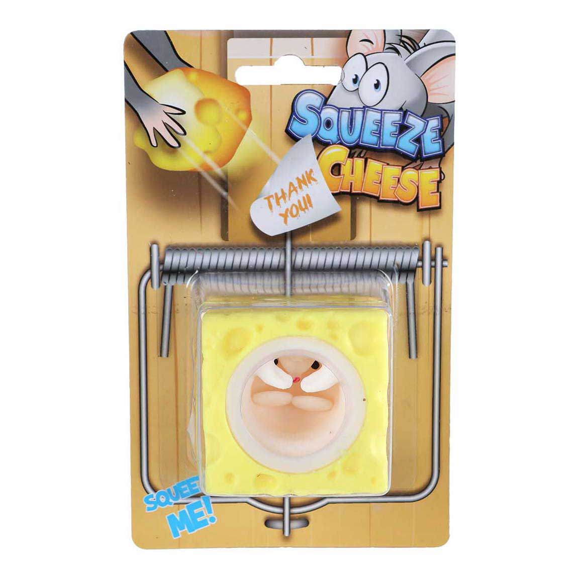 Squeeze cheese pop-up muis 5cm 3 assorti