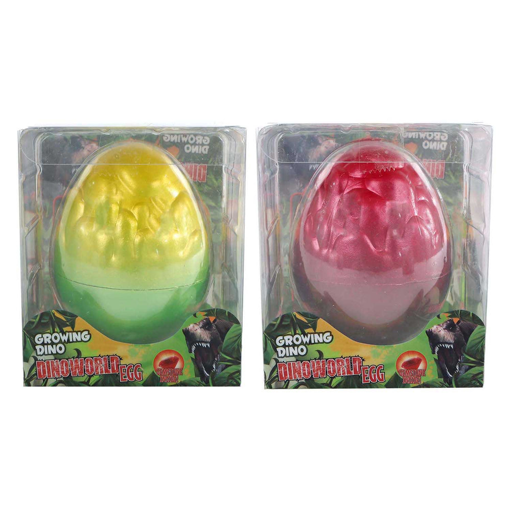 Dinoworld ei met groeiende dinosaurus met edelsteen 8cm