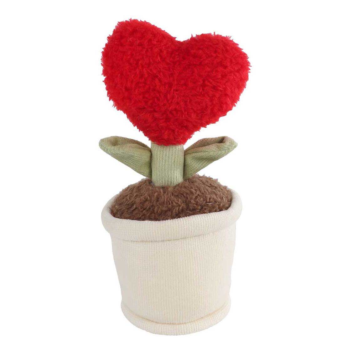 Take me home van manen pluche knuffel hart plant 17cm decoratief.