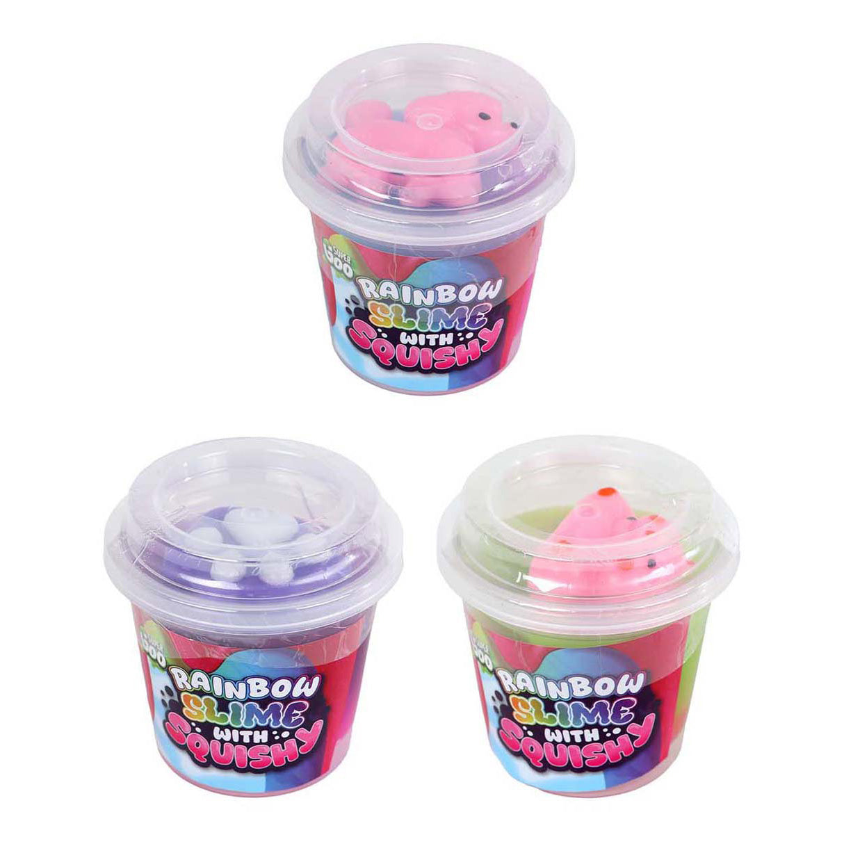 Ty super goo regenboog put met squishy - 90gr.