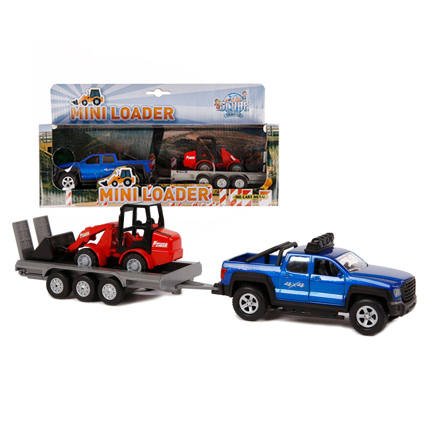 Kids globe terreinwagen met shovel 30cm