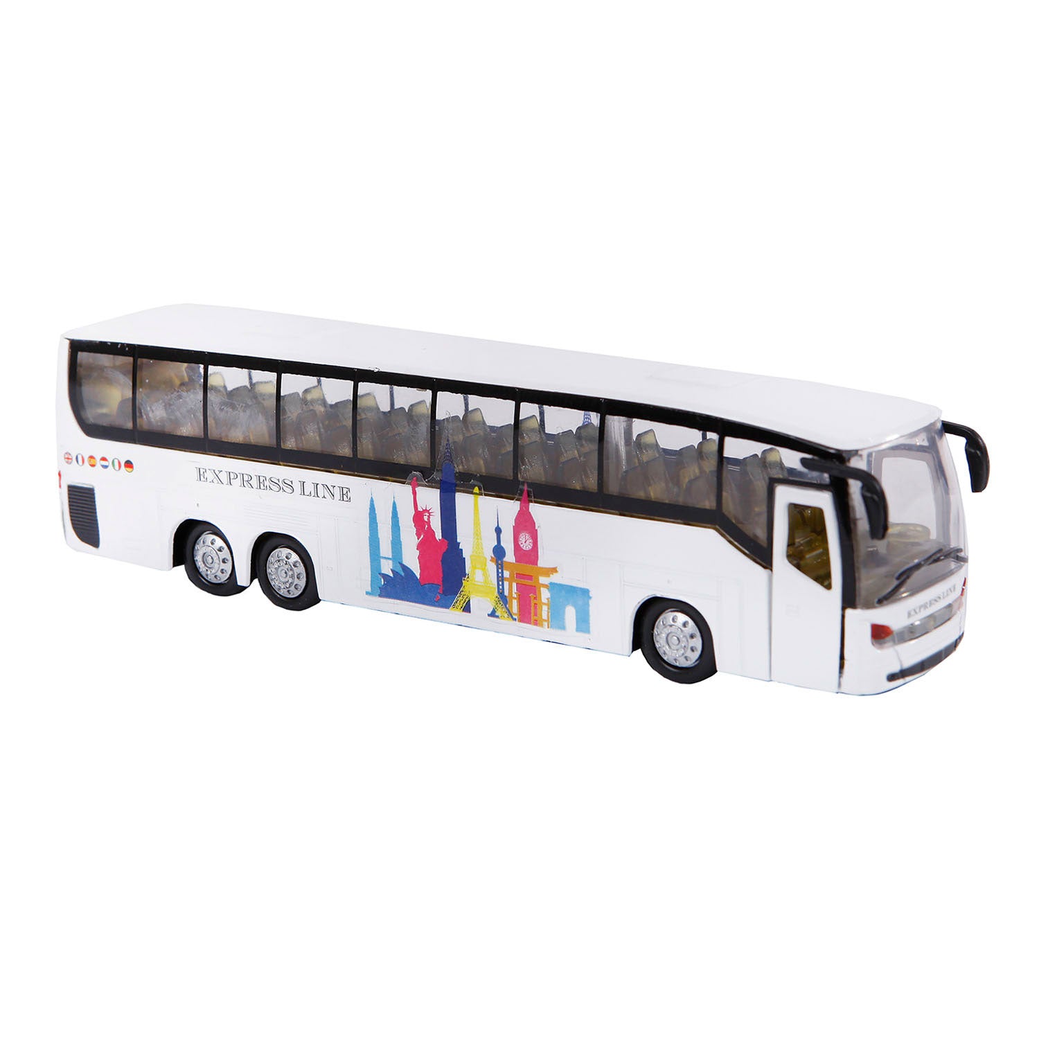 Kids Globe Gegoten Bus met Licht en Geluid, 19cm