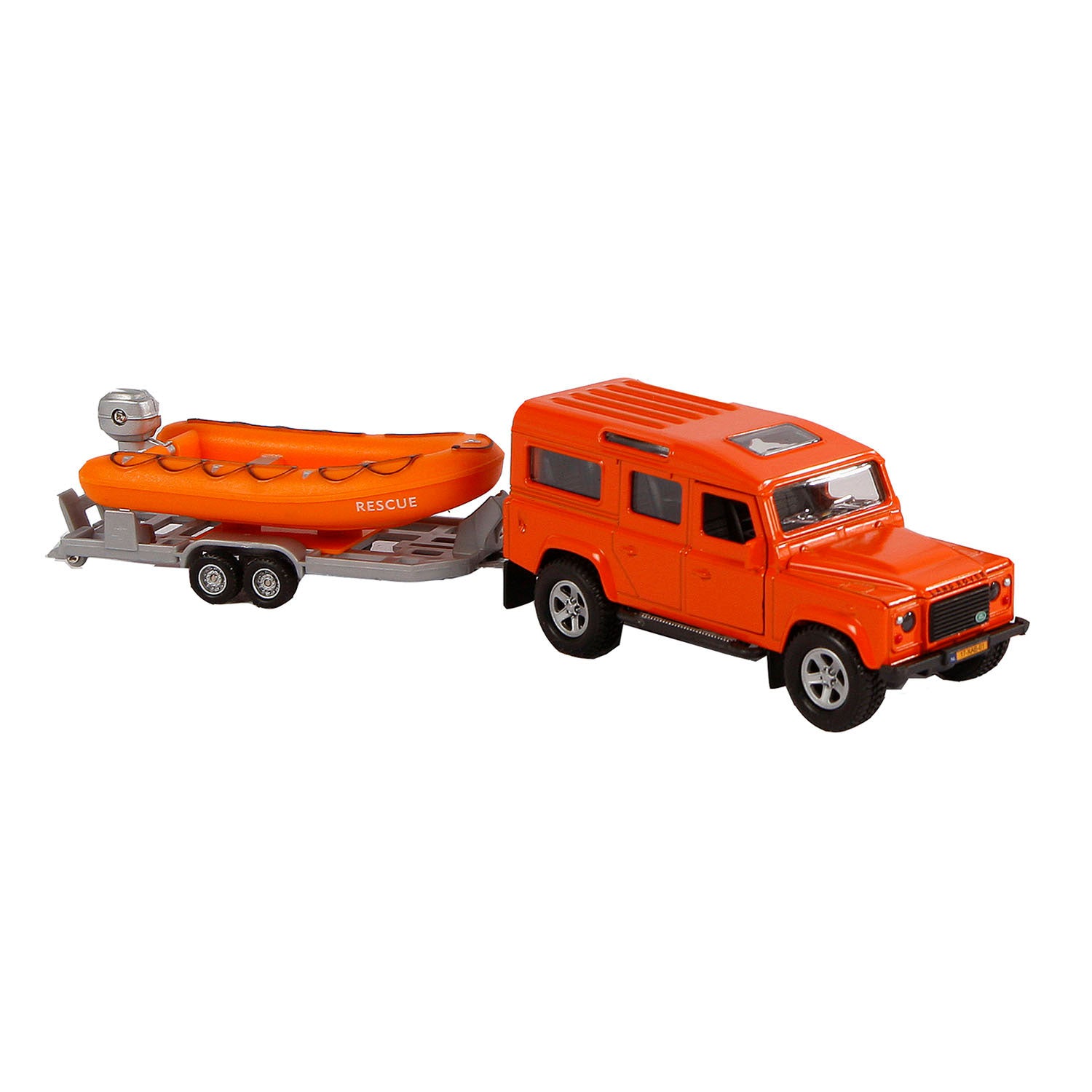Kids Globe Gegoten Land Rover met Reddingslaars, 27cm