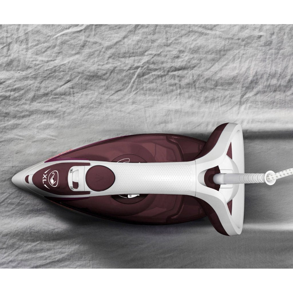 Tefal fv5714 easygliss plus stoomstrijkijzer 2400w bordeaux wit