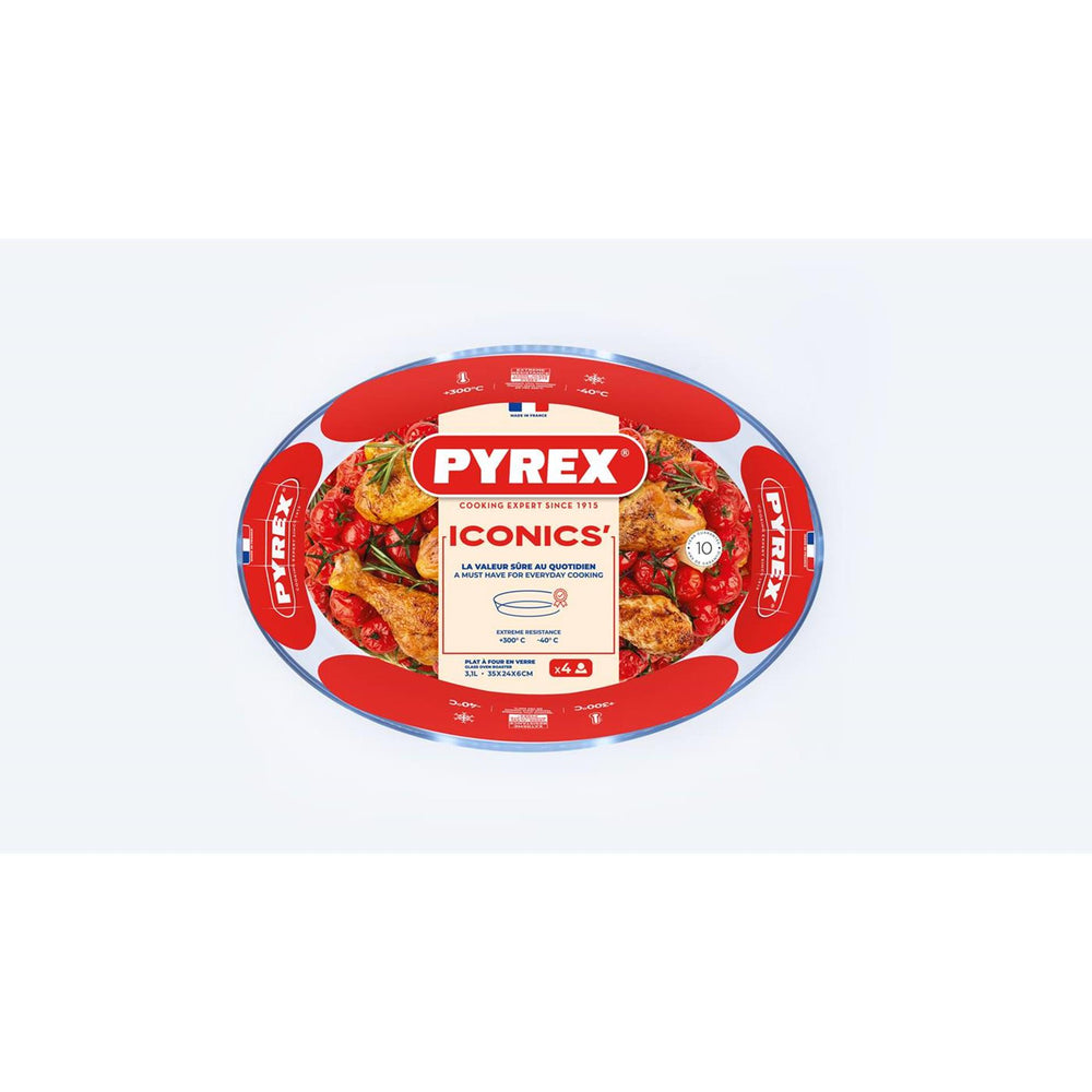 Pyrex ovenschaal ovaal 3l 35x24cm
